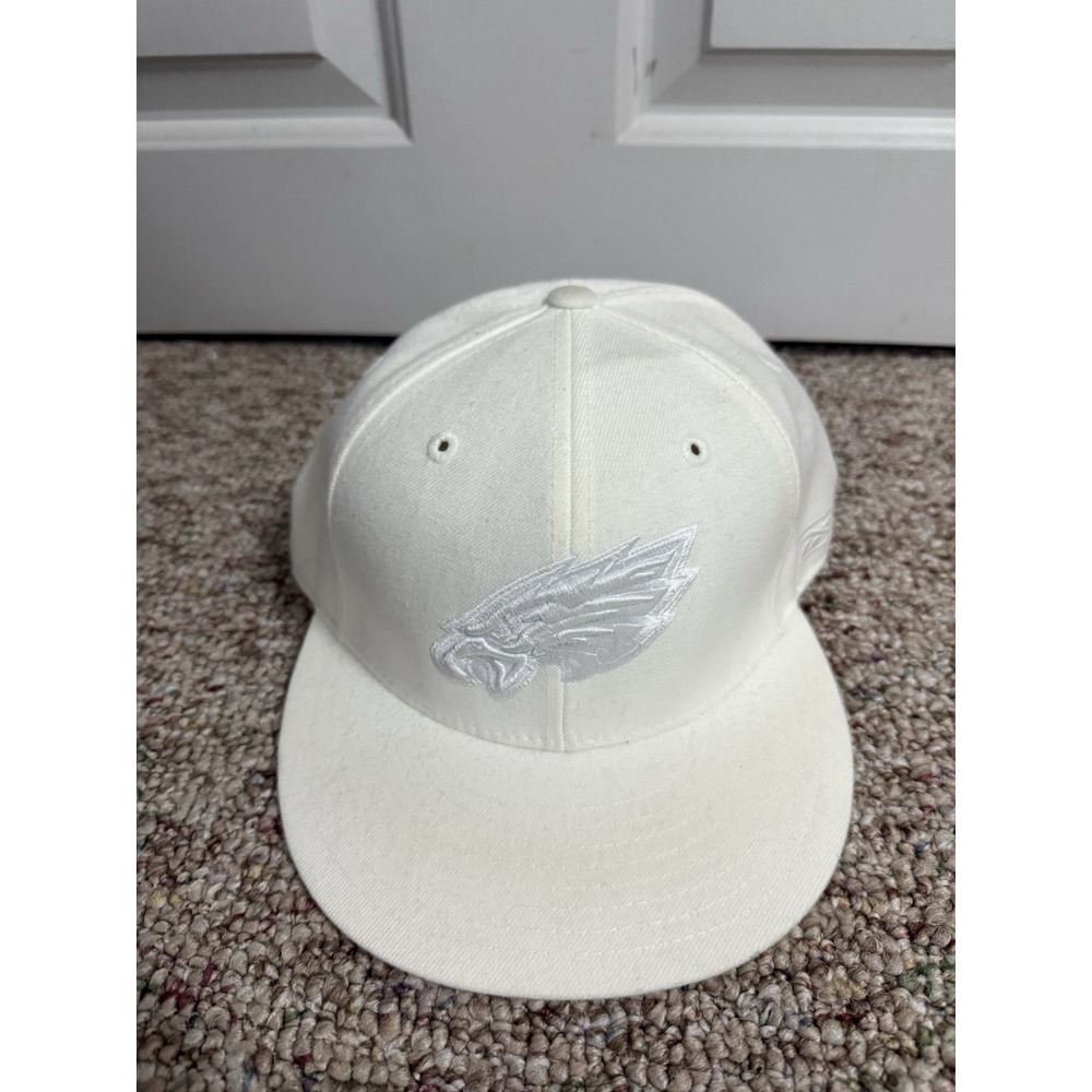 NFL-PHILADELPHIA EAGLES-NEW ERA-59FIFTY-FITTED HAT-EMBROIDERED-SIZE 7 1/2 CAP